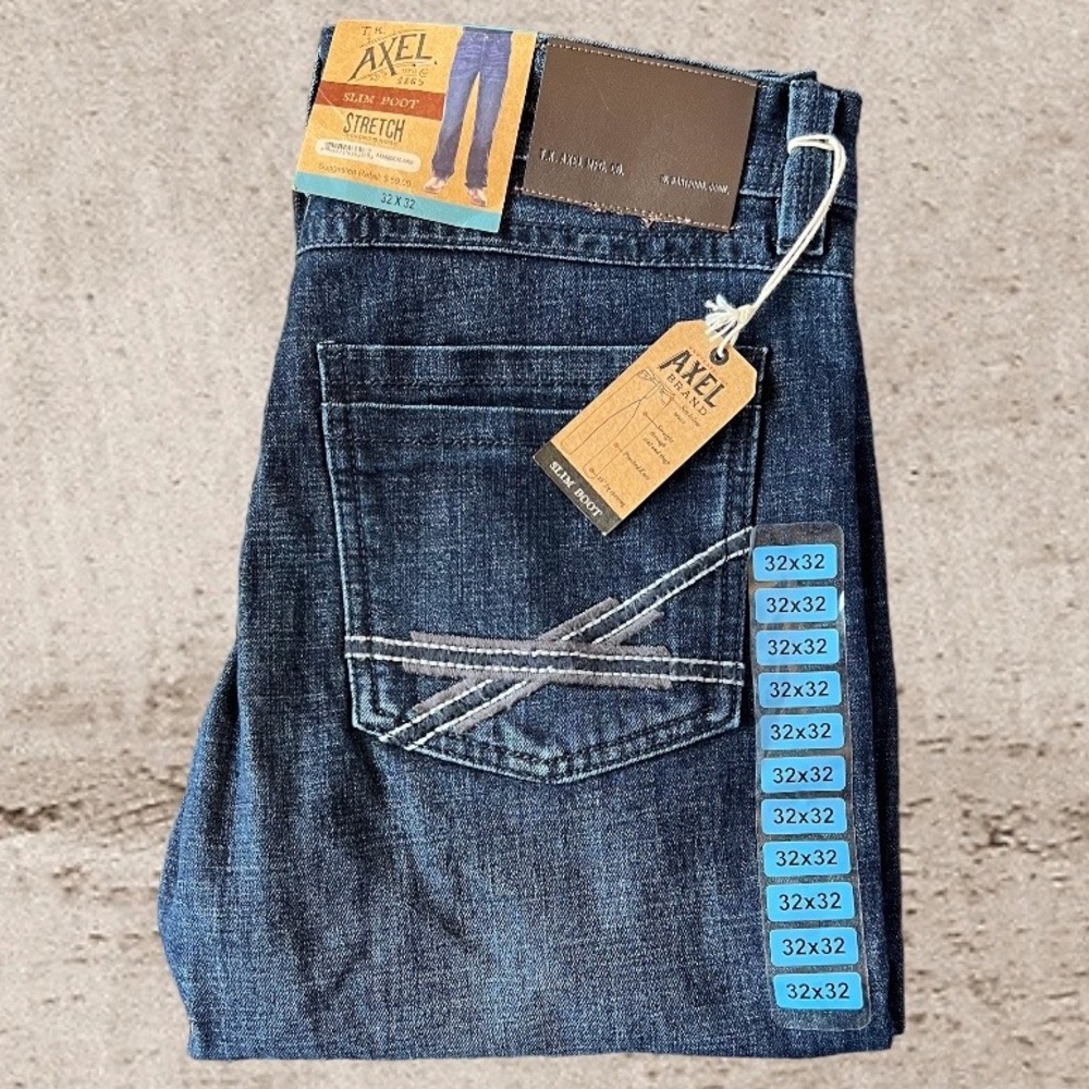 T.K. Axel Men’s 32 x 32 slim bootcut stretch jeans, NWT